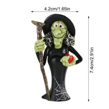 Halloween Witch Resin Ornament 4.2x3x7.4cm