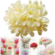 Künstliche Hortensienblüten, 27-armig, 6-eckig, künstliche Blumen für Hochzeitsdekoration & Accessoires – Kompatibel mit Hochzeitsdekoration