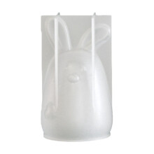 Molde de silicona con forma de conejito en forma de corazón para velas de resina y yeso.