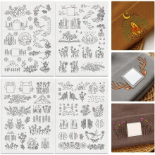 Feuilles de stabilisation de broderie hydrosolubles en 56 pièces