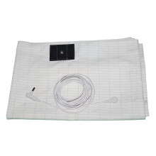 Drap de lit AUQ en coton biologique et fibres d'argent, imprégné de terre.