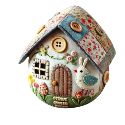 Κιτ DIY για Patchwork Egg House – Κατασκευές από Τσόχα με Υλικά &