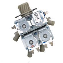Électrovanne de remplacement DC12V pour lave-linge à tambour, plusieurs sorties d'eau, construction plastique.