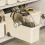 Plastic Rolling Storage Basket with Casters, 39x21x19cm, 1