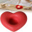 Heart-Shaped Ceramic Candle Holders, 4.5", Watermelon Red 1