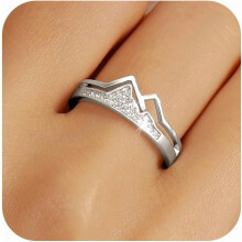 Ring „Bergwelle“ aus 925er Sterlingsilber für Damen