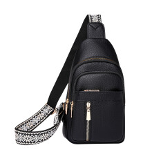 Dámska crossbody taška z umelej kože s nastaviteľným popruhom na gitaru, skryté vrecko na zips, 18x6x30cm, 5 farieb – vhodná na každodenné