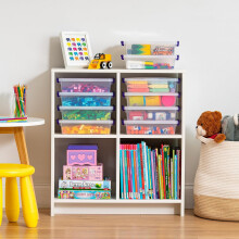 Bacs de rangement en plastique de 3 litres avec couvercles, lot de 10, empilables, pour jouets pour chiens, usage domestique et professionnel.