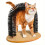 Kattenborstel met houten krabkussen en mini-accessoire 4