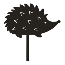 Piquets en fer en forme de silhouette de hérisson – Décoration de jardin rustique en métal, ornement de pelouse résistant aux intempéries pour