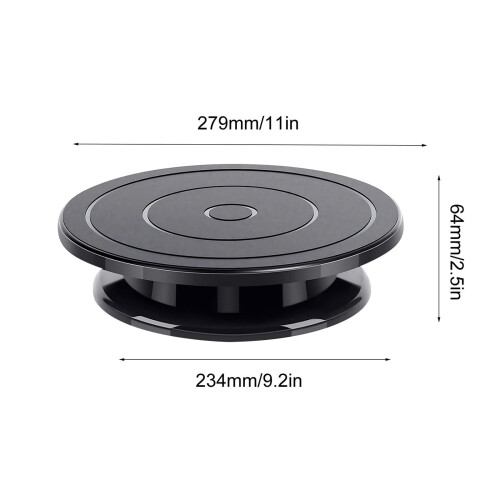 Plastic Cake Decorating Turntable Black 28cm 2