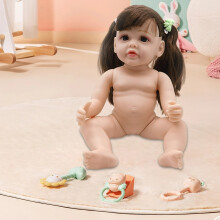 Reborn Baby Dolls, 12 Inch Silicone, Sweet Girl Reborn Vinyl Body Baby Dolls, Gift for Kids Age 3+(A)