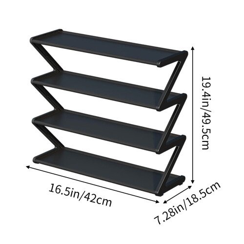 Πτυσσόμενη παπουτσοθήκη 16,5"x7,28"x19,4", στοιβαζόμενη οργάνωση εξοικονόμησης χώρου 2