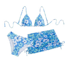 Sraith Snámha Éadaí do Chailíní Faiseanta le Prionta Floral Bikini Snámha Dhá phíosa Éadaí Snámha Gleoite Samhraidh ar an Trá Cóisir