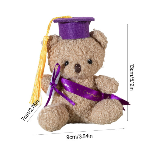 Graduation Bear Stuffed Toy Cute Design 1 Piece 2