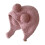 Babywintermutsje met pompon en roze fleecerand 2