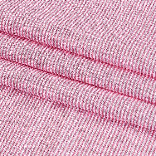 Vevd tikkende stripete stoff rosa 2 meter
