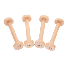 Nähgarnspulen aus Holz, 4er-Pack, 3,8 x 1,1 x 1,1 Zoll