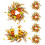 Herbst-Gänseblümchen-Kerzenringe, 7,6 cm, 6er-Pack 1