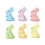 Schaumstoff-Hasenfiguren mit Blumendekor – 6er-Set 2
