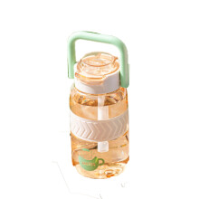 Große, hitzebeständige Wasserflasche mit Strohhalm – 1,5 l