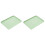 Bandeja rectangular de plástico verde para servir, 13,38 x 9,44 pulgadas. 1