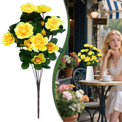 Silkepeoner kunstige blomster lang stilk 12 stk 1