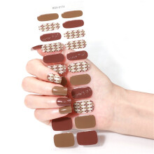 Pegatinas de uñas de gel navideñas de cobertura total (24 unidades)