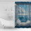 Ocean Wave Shower Curtain 60 x 72 in Polyester Washable 2