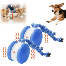 Pelota interactiva para perros con rotación de 360, resistente a las mordeduras.