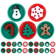 30 stk assorterte juleknapper i resin