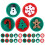 30 stk. assorterede juleharpiksknapper 1