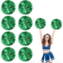 8 PCS Metallic Cheerleading Pom Pom for Team Spirit Sports Dance Cheering Kids Adults-Ring Style
