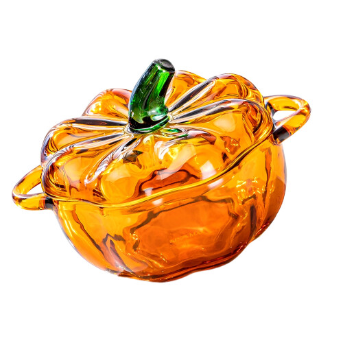 Glasses Candy Dish with Lid Crystal Candy Bowl-Multicolor