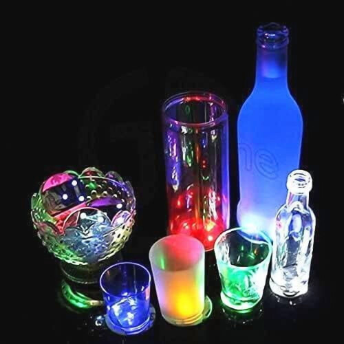10 τεμάχια LED φώτα μπουκαλιών, φώτα θήκης ποτηριών, αυτοκόλλητο LED, φώτα σουβέρ, 2