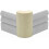 Bloco de canto de pinho com borda arredondada de 3/4" x 2-1/4" x 4" 1