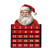 Calendrier de l'Avent en bois, 25 jours, réutilisable, décoration