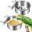 Edelstahl-Vogelfutternäpfe mit Klemme (3er-Pack) 1
