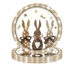 Service de table de Pâques motif lapin 20 pièces
