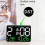 Electronic Wall Clock Temperature Date Display Table Clock Wall-Mounted Digital LED Alarm Clocks for Home B 10
