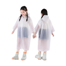 Capa de chuva infantil impermeável – EVA, tamanho único, para crianças de 4 a 9 anos.