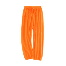 Harembyxor för flickor, orange, storlek 7-8Y – Mjuka joggingbyxor med resår i midjan för barn, bekväma vardagskläder, kompatibel med skola och