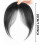 Franja sintética feminina para peruca, franja octogonal natural de 20 cm (8 polegadas) para uso diário. 2