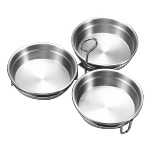 4PC Stainless Steel Poached Egg Maker with 3 Cups, Compatible with Home Kitchen, for Poached/Scrambled Eggs, 7" 2