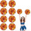 8 metallic cheer pompons van 30 cm met ringvorm 1
