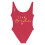 One Piece Swimsuit Women Brick Red M 4