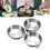 4PC Stainless Steel Poached Egg Maker with 3 Cups, Compatible with Home Kitchen, for Poached/Scrambled Eggs, 7" 7