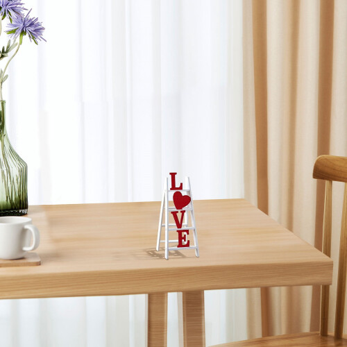 Valentine Love Ladder Tabletop Decor Red 2