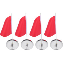 Conjunto de 4 copos e bandeiras de golfe vermelhos para buracos – pacote com 4 unidades