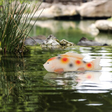 Adorno flotante de resina para estanque de jardín, multicolor, 1 unidad